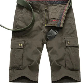Men's Casual Cotton Cargo Shorts with Big Pockets