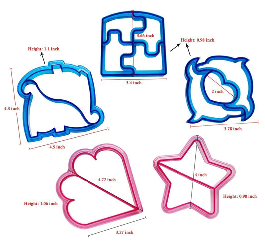 Kids' Sandwich Mold with Heart-Shaped Cartoon Design